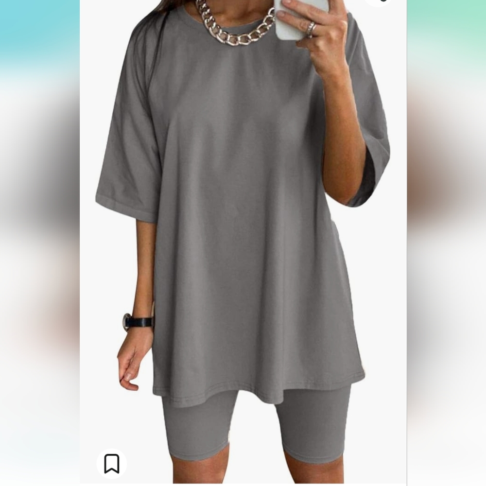 NWT 2 piece biker short & tunic